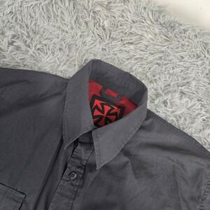 Independent Truck Company Work Shirt Mens Small Gray Excellent Short Sleeve Logo